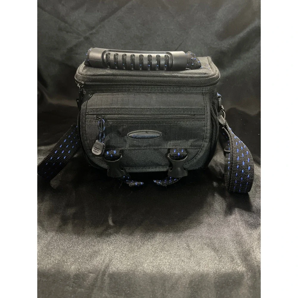 Samsonite‎ Camera Bag Black Blue Padded Shoulder Strap Case Ballistic Nylon